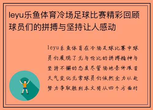 leyu乐鱼体育冷场足球比赛精彩回顾球员们的拼搏与坚持让人感动